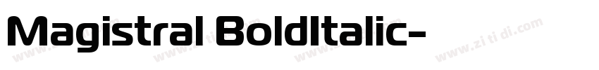Magistral BoldItalic字体转换